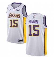 Men's Nike Los Angeles Lakers #15 Moritz Wagner Swingman White NBA Jersey - Association Edition
