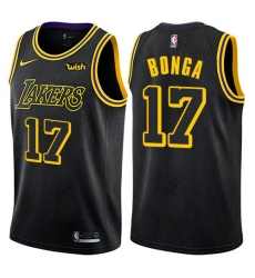 Women's Nike Los Angeles Lakers #17 Isaac Bonga Swingman Black NBA Jersey - City Edition