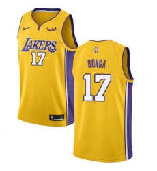 Youth Nike Los Angeles Lakers #17 Isaac Bonga Swingman Gold NBA Jersey - Icon Edition