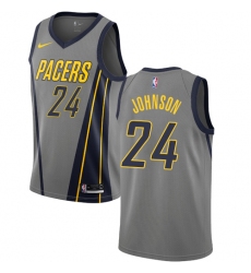 Women's Nike Indiana Pacers #24 Alize Johnson Swingman Gray NBA Jersey - City Edition