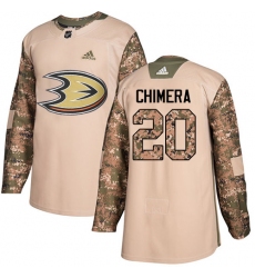 Youth Adidas Anaheim Ducks #20 Jason Chimera Authentic Camo Veterans Day Practice NHL Jersey