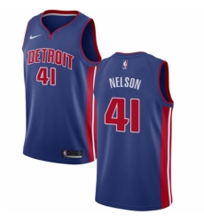 Youth Nike Detroit Pistons #41 Jameer Nelson Swingman Royal Blue NBA Jersey - Icon Edition