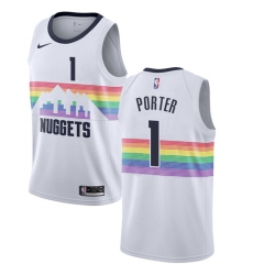 Women's Nike Denver Nuggets #1 Michael Porter Swingman White NBA Jersey - City Edition