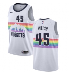 Women's Nike Denver Nuggets #45 Thomas Welsh Swingman White NBA Jersey - City Edition