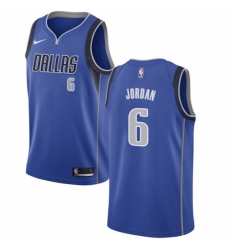 Youth Nike Dallas Mavericks #6 DeAndre Jordan Swingman Royal Blue NBA Jersey - Icon Edition