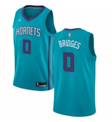Women's Nike Jordan Charlotte Hornets #0 Miles Bridges Swingman Teal NBA Jersey - Icon Edition