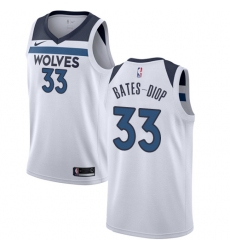 Youth Nike Minnesota Timberwolves #33 Keita Bates-Diop Swingman White NBA Jersey - Association Edition