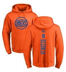NBA Nike New York Knicks #8 Mario Hezonja Orange One Color Backer Pullover Hoodie