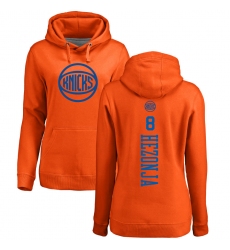 NBA Women's Nike New York Knicks #8 Mario Hezonja Orange One Color Backer Pullover Hoodie