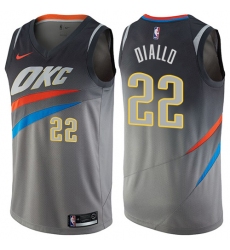 Women's Nike Oklahoma City Thunder #22 Hamidou Diallo Swingman Royal Blue NBA Jersey - Icon Edition