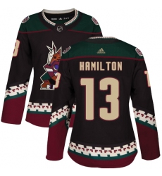 Women's Adidas Arizona Coyotes #13 Freddie Hamilton Authentic Black Alternate NHL Jersey