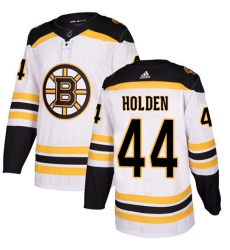 Men's Adidas Boston Bruins #44 Nick Holden Authentic White Away NHL Jersey