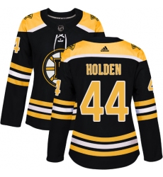Women's Adidas Boston Bruins #44 Nick Holden Authentic Black Home NHL Jersey