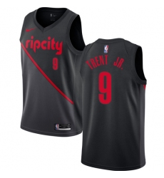 Men's Nike Portland Trail Blazers #9 Gary Trent Jr. Swingman Black NBA Jersey - 2018 19 City Edition