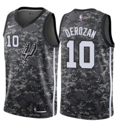 Men's Nike San Antonio Spurs #10 DeMar DeRozan Swingman Camo NBA Jersey - City Edition