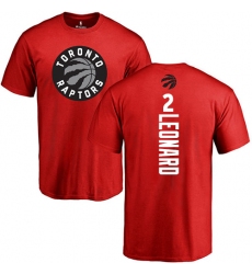 NBA Nike Toronto Raptors #2 Kawhi Leonard Red Backer T-Shirt