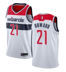 Men's Nike Washington Wizards #21 Dwight Howard Swingman White NBA Jersey - Association Edition