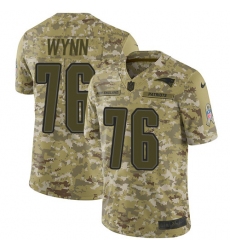 Youth Nike New England Patriots #76 Isaiah Wynn Limited Camo 2018 Salute to Service NFL Jersey