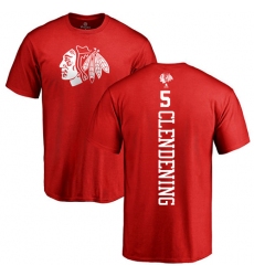 NHL Adidas Chicago Blackhawks #5 Adam Clendening Red One Color Backer T-Shirt