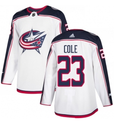 Youth Adidas Columbus Blue Jackets #23 Ian Cole Authentic White Away NHL Jersey