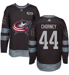 Men's Adidas Columbus Blue Jackets #44 Taylor Chorney Authentic Black 1917-2017 100th Anniversary NHL Jersey