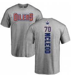 NHL Adidas Edmonton Oilers #70 Ryan McLeod Ash Backer T-Shirt