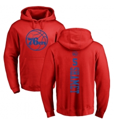 NBA Nike Philadelphia 76ers #5 Landry Shamet Red One Color Backer Pullover Hoodie