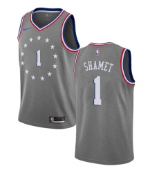 Youth Nike Philadelphia 76ers #1 Landry Shamet Swingman Gray NBA Jersey - City Edition