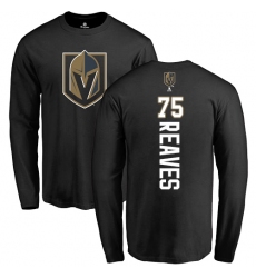 NHL Adidas Vegas Golden Knights #75 Ryan Reaves Black Backer Long Sleeve T-Shirt