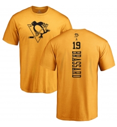 NHL Adidas Pittsburgh Penguins #19 Derick Brassard Gold One Color Backer T-Shirt
