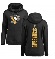 NHL Women's Adidas Pittsburgh Penguins #19 Derick Brassard Black Backer Pullover Hoodie
