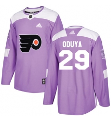 Youth Adidas Philadelphia Flyers #29 Johnny Oduya Authentic Purple Fights Cancer Practice NHL Jersey
