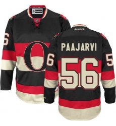 Men's Reebok Ottawa Senators #56 Magnus Paajarvi Authentic Black Third NHL Jersey