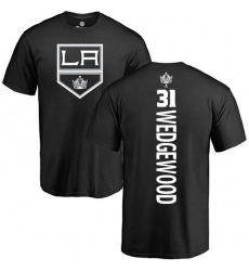 NHL Adidas Los Angeles Kings #31 Scott Wedgewood Black Backer T-Shirt