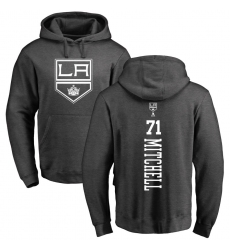 NHL Adidas Los Angeles Kings #71 Torrey Mitchell Charcoal One Color Backer Pullover Hoodie
