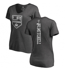 NHL Women's Adidas Los Angeles Kings #71 Torrey Mitchell Charcoal One Color Backer T-Shirt