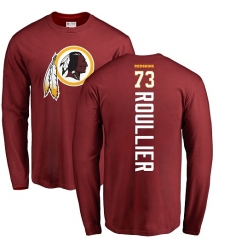 NFL Nike Washington Redskins #73 Chase Roullier Maroon Backer Long Sleeve T-Shirt