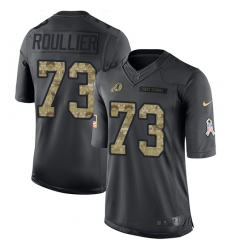 Youth Nike Washington Redskins #73 Chase Roullier Limited Black 2016 Salute to Service NFL Jersey