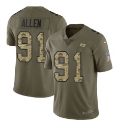 Men's Nike Tampa Bay Buccaneers #91 Beau Allen Limited Olive Camo 2017 Salute to Service NFL Jersey