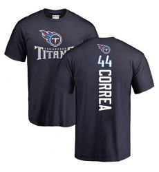 NFL Nike Tennessee Titans #44 Kamalei Correa Navy Blue Backer T-Shirt