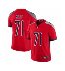 Men's Tennessee Titans #71 Dennis Kelly Limited Red Inverted Legend Football Jersey