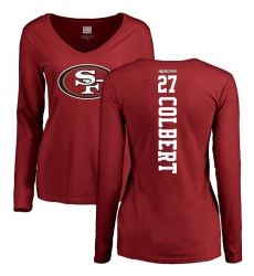 NFL Women's Nike San Francisco 49ers #27 Adrian Colbert Red Backer Long Sleeve T-Shirt