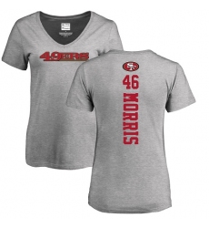 NFL Women's Nike San Francisco 49ers #46 Alfred Morris Ash Backer T-Shirt