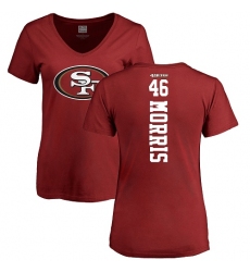 NFL Women's Nike San Francisco 49ers #46 Alfred Morris Red Backer T-Shirt