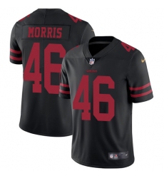 Youth Nike San Francisco 49ers #46 Alfred Morris Black Vapor Untouchable Elite Player NFL Jersey