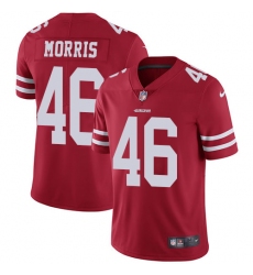 Youth Nike San Francisco 49ers #46 Alfred Morris Red Team Color Vapor Untouchable Elite Player NFL Jersey