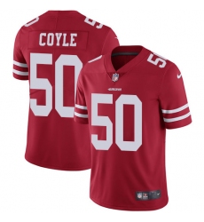 Youth Nike San Francisco 49ers #50 Brock Coyle Red Team Color Vapor Untouchable Elite Player NFL Jerseyy
