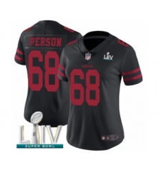 Women's San Francisco 49ers #68 Mike Person Black Vapor Untouchable Limited Player Super Bowl LIV Bound Football Jersey