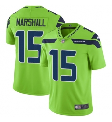 Men's Nike Seattle Seahawks #15 Brandon Marshall Limited Green Rush Vapor Untouchable NFL Jersey