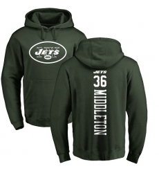 NFL Nike New York Jets #36 Doug Middleton Green Backer Pullover Hoodie